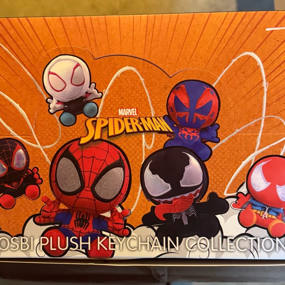 Marvel Spider-Man Plush Keychain Set - Red, Black, Blue